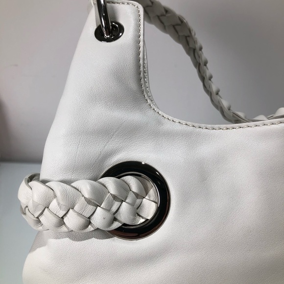 Michael Kors Leather Braided Grommet Shoulder Bag w/Removable Straps - Picture 16 of 16